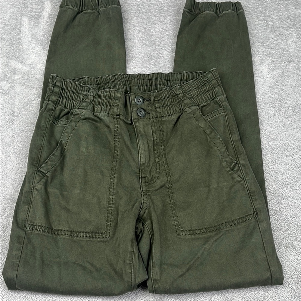 American Eagle, 24, 00 Women's Juniors Olive Green Jogger Stretch‎ Denim Jeans